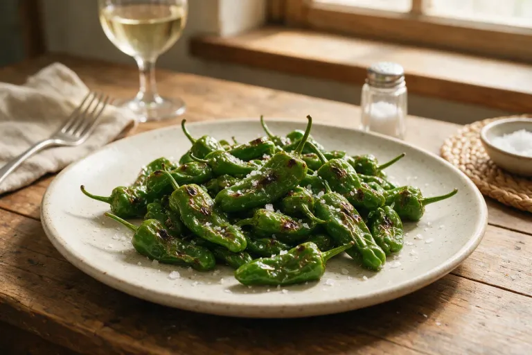 Pimientos de Padrón with sea salt