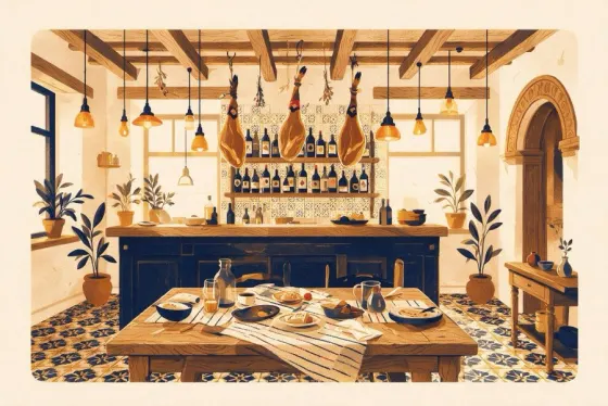 Spanish cuisine illustration