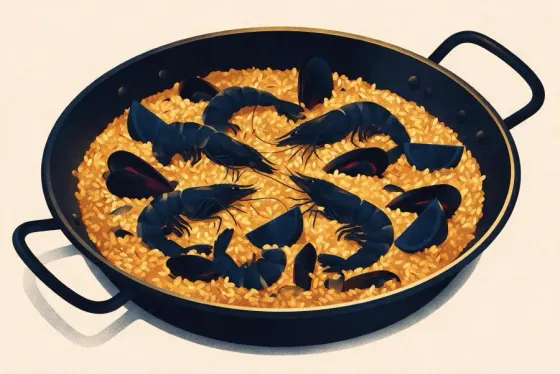 Spanish cuisine illustration