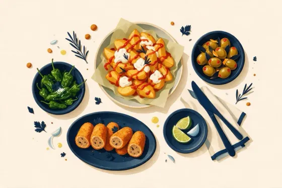 Spanish cuisine illustration